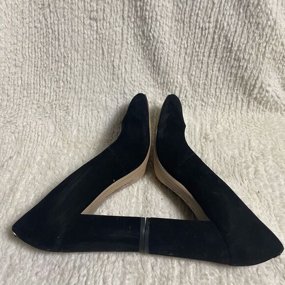 Sam Edelman Black Suede slip on  Heels block heels SZ7.5 - Picture 5 of 10